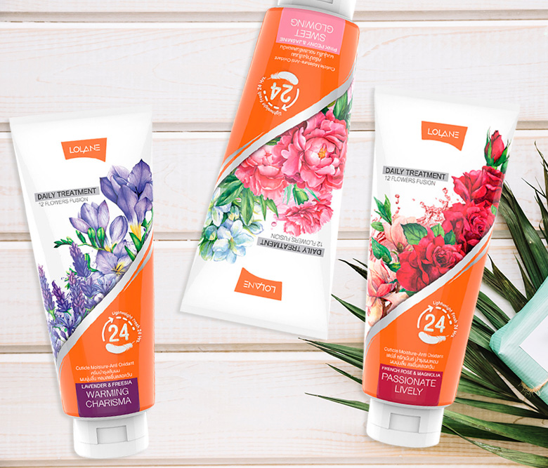 Цветочная маска для волос из Тайланда Французская роза и магнолия LOLANE DAILY TREATMENT PASSIONATE LIVELY 300 мл. таиланд