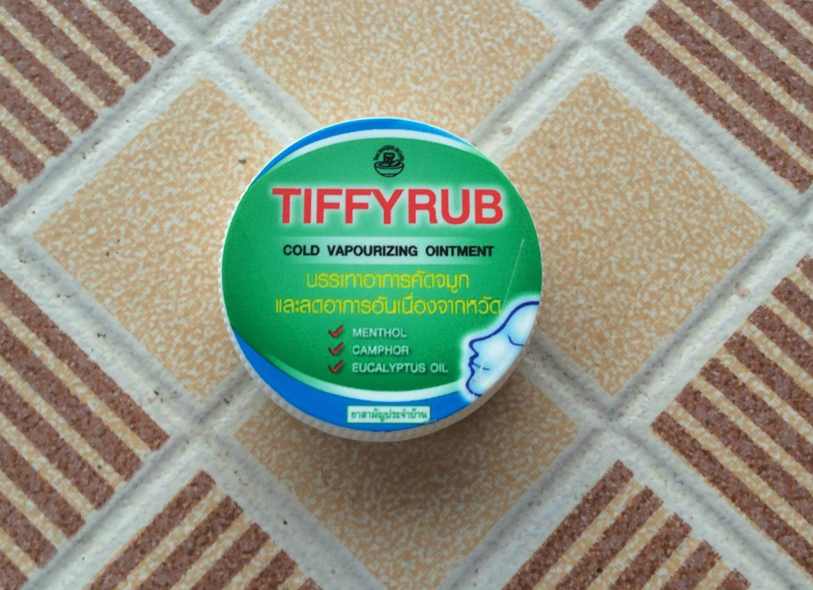 Натуральная мазь от простуды из Таиланда с ментолом TIFFYRUB Cold Vapourizing Ointment купить в Москве и Московской области
