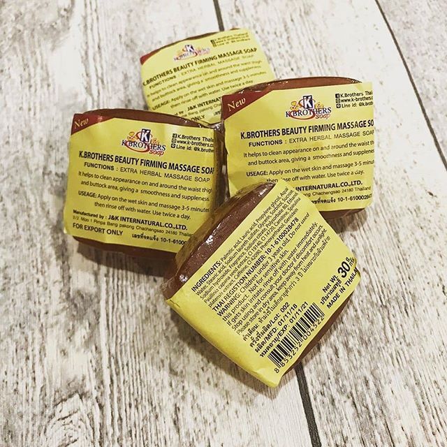 Натуральное антицеллюлитное массажное мыло K.Brothers Beauty Firming Massage Soap 30 гр.Таиланд
