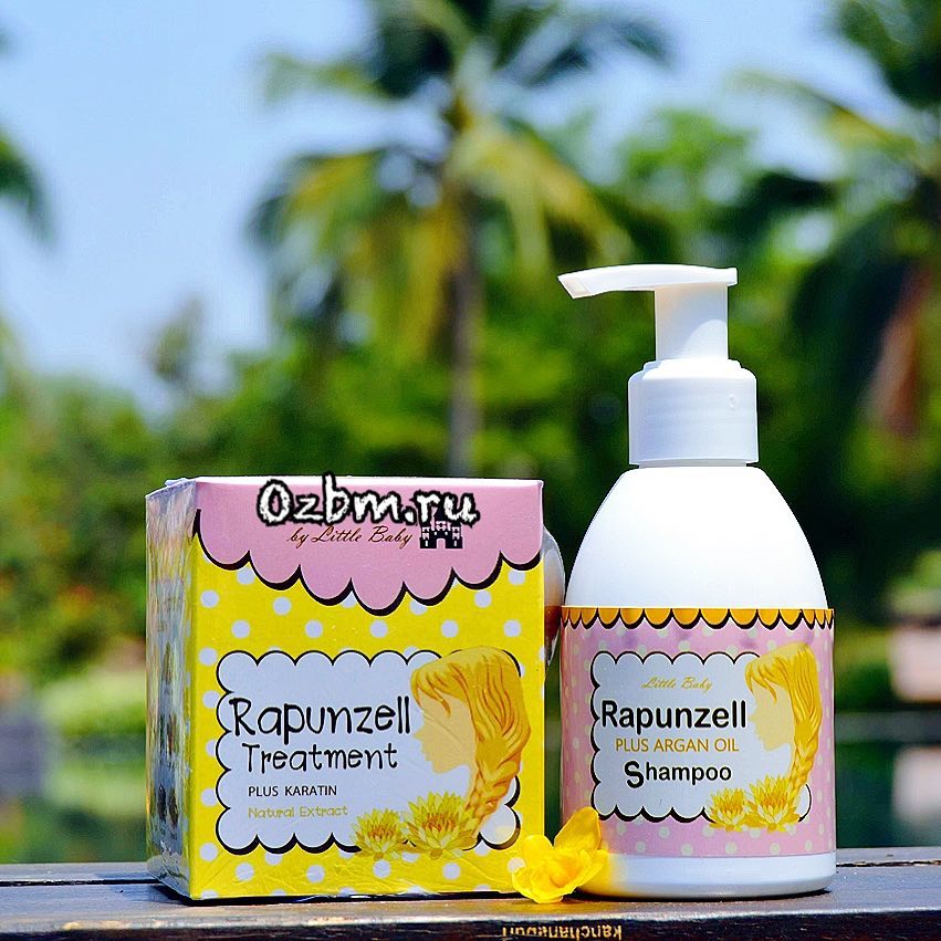 Тайский шампунь для отращивания длины волос с аргановым маслом Рапунцель Rapunzell plus argan oil shampoo by Little Baby 150 мл. ТАИЛАНД